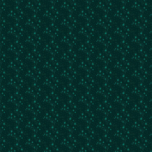 Merry Kitschmas 90672-79 Stars Green by Louise Pretzel for Figo Fabrics (sold in 25cm increments)