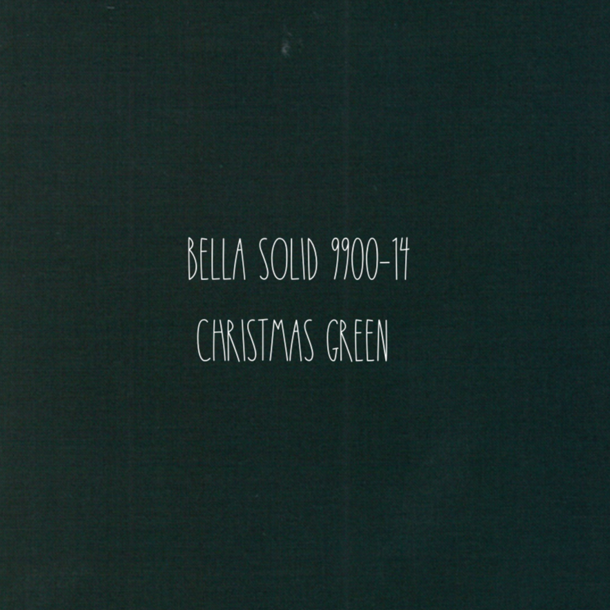 Bella Solids Christmas Green M990014 Meterage by Moda Fabrics (sold in 25cm increments)