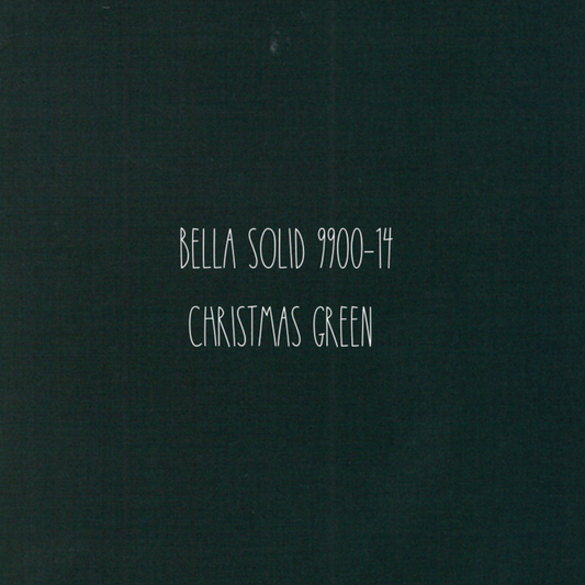 Bella Solids Christmas Green M990014 Meterage by Moda Fabrics (sold in 25cm increments)