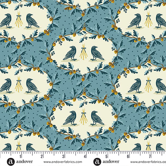 Oakleigh American Crow Dusk A10153B by Judy Jarvi for Andover Fabrics (sold in 25cm increments)