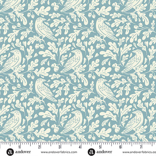 Oakleigh Autumn Cloud Blue A10154LB by Judy Jarvi for Andover Fabrics (sold in 25cm increments)