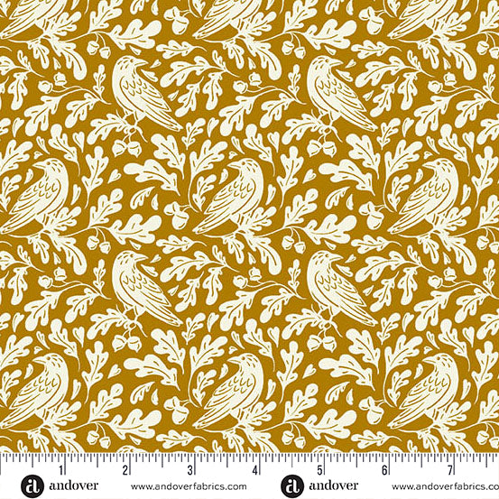 Oakleigh Autumn Caramel A10154N by Judy Jarvi for Andover Fabrics (sold in 25cm increments)