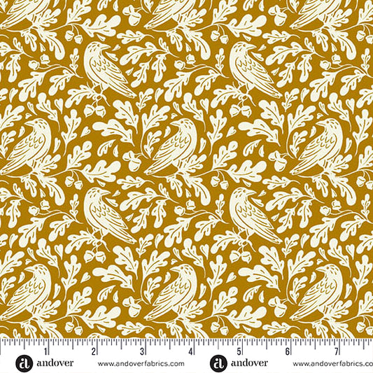 Oakleigh Autumn Caramel A10154N by Judy Jarvi for Andover Fabrics (sold in 25cm increments)