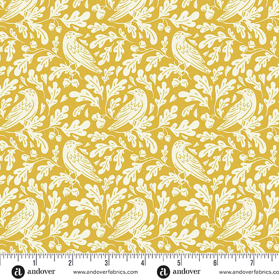 Oakleigh Autumn Golden A10154Y by Judy Jarvi for Andover Fabrics (sold in 25cm increments)