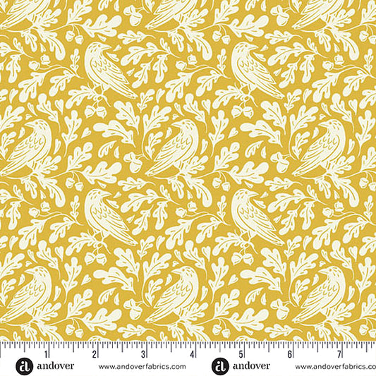 Oakleigh Autumn Golden A10154Y by Judy Jarvi for Andover Fabrics (sold in 25cm increments)