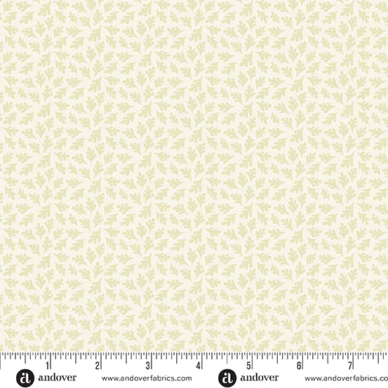 Oakleigh Oak Leaves Cream A10157L by Judy Jarvi for Andover Fabrics (sold in 25cm increments)