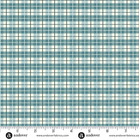 Oakleigh Little Plaid Dusk A10159B by Judy Jarvi for Andover Fabrics (sold in 25cm increments)