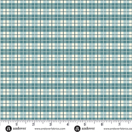 Oakleigh Little Plaid Dusk A10159B by Judy Jarvi for Andover Fabrics (sold in 25cm increments)