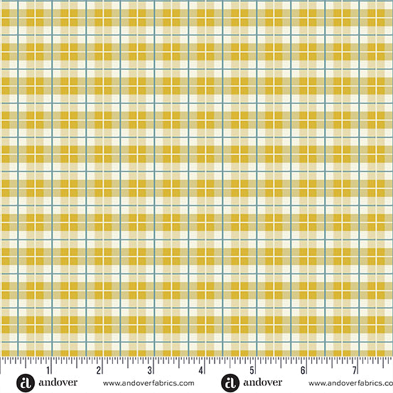 Oakleigh Little Plaid Golden A10159Y Judy Jarvi for Andover Fabrics (sold in 25cm increments)
