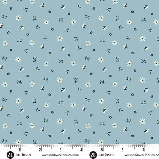 Oakleigh Windy Cloud Blue A10160LB Judy Jarvi for Andover Fabrics (sold in 25cm increments)