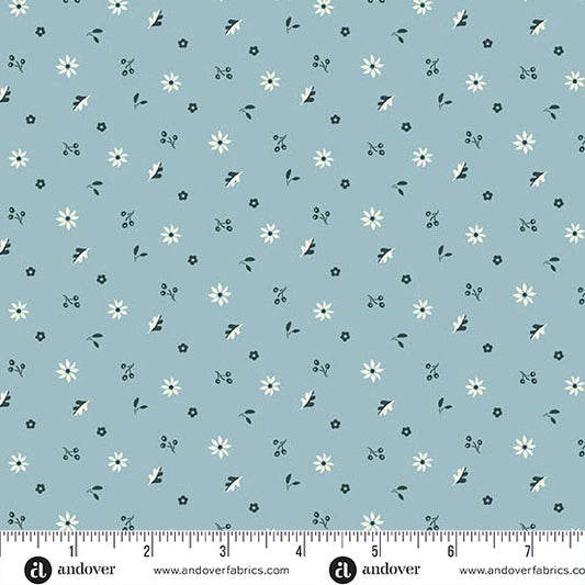 Oakleigh Windy Cloud Blue A10160LB Judy Jarvi for Andover Fabrics (sold in 25cm increments)