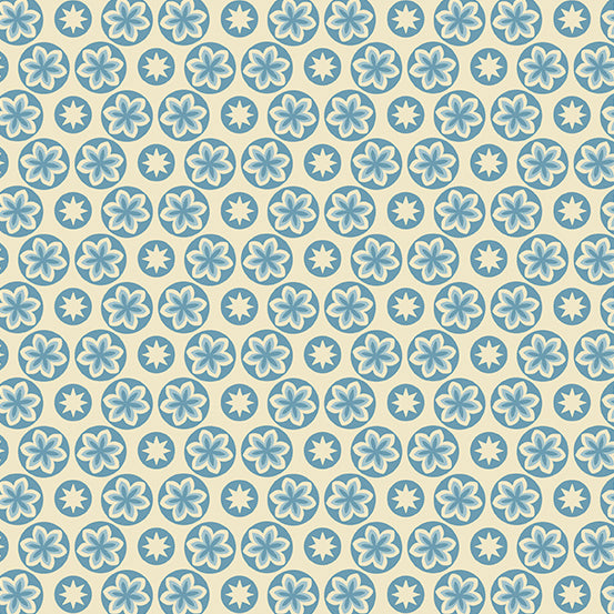 Cocoa Blue Sky Starfruit A597LB by Laundry Basket Quilts for Andover Fabrics (sold in 25cm increments)