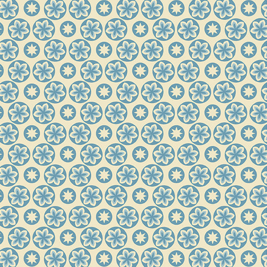 Cocoa Blue Sky Starfruit A597LB by Laundry Basket Quilts for Andover Fabrics (sold in 25cm increments)