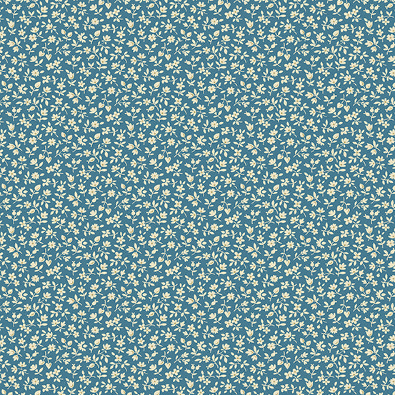 Cocoa Blue Blueberry Snowberry A730B by Laundry Basket Quilts for Andover Fabrics (sold in 25cm increments)