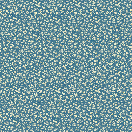 Cocoa Blue Blueberry Snowberry A730B by Laundry Basket Quilts for Andover Fabrics (sold in 25cm increments)