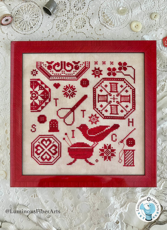 A Stitcher's Quaker Cross Stitch Pattern by Luminous Fiber Arts