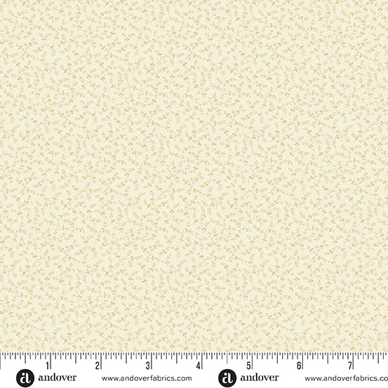 Snow Flurry Pot Pourri Cream A10301L by Laundry Basket Quilts for Andover Fabrics (sold in 25cm increments)