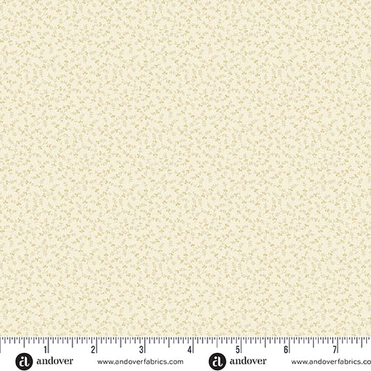 Snow Flurry Pot Pourri Cream A10301L by Laundry Basket Quilts for Andover Fabrics (sold in 25cm increments)