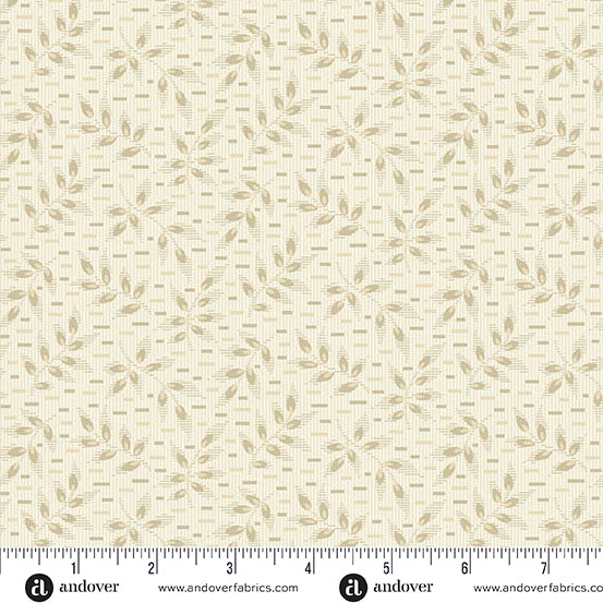 Snow Flurry Pine Cream A10304L by Laundry Basket Quilts for Andover Fabrics (sold in 25cm increments)