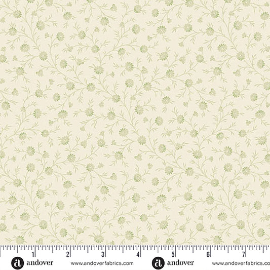 Snow Flurry Frost Sage A10310LG by Laundry Basket Quilts for Andover Fabrics (sold in 25cm increments)