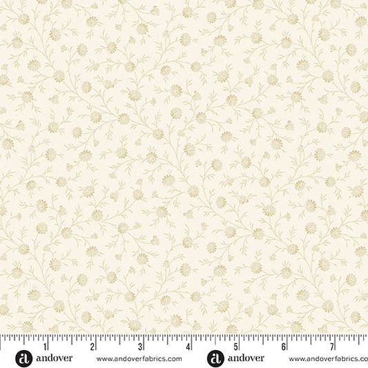 Snow Flurry Frost Latte A10310LY by Laundry Basket Quilts for Andover Fabrics (sold in 25cm increments)