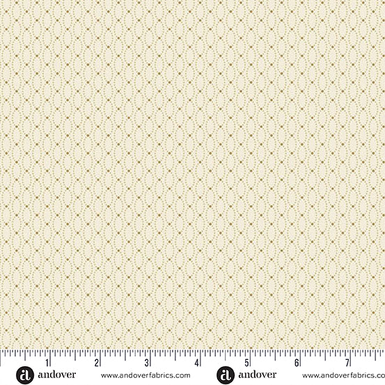 Snow Flurry String of Lights Cappuccino A10311N by Laundry Basket Quilts for Andover Fabrics (sold in 25cm increments)