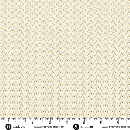 Snow Flurry String of Lights Cappuccino A10311N by Laundry Basket Quilts for Andover Fabrics (sold in 25cm increments)