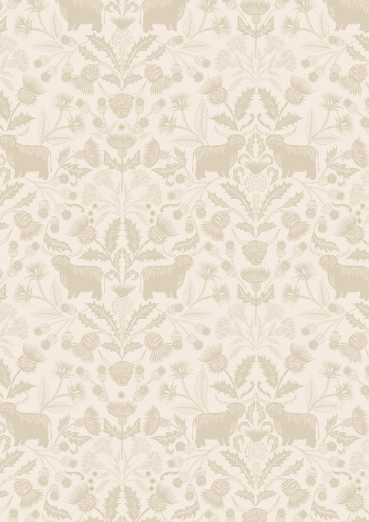 Highlands Highlands Cream A877A by Lewis and Irene (sold in 25cm increments)