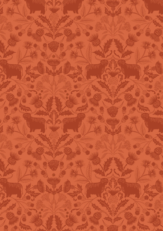 Highlands Highlands Orange A877C by Lewis and Irene (sold in 25cm increments)