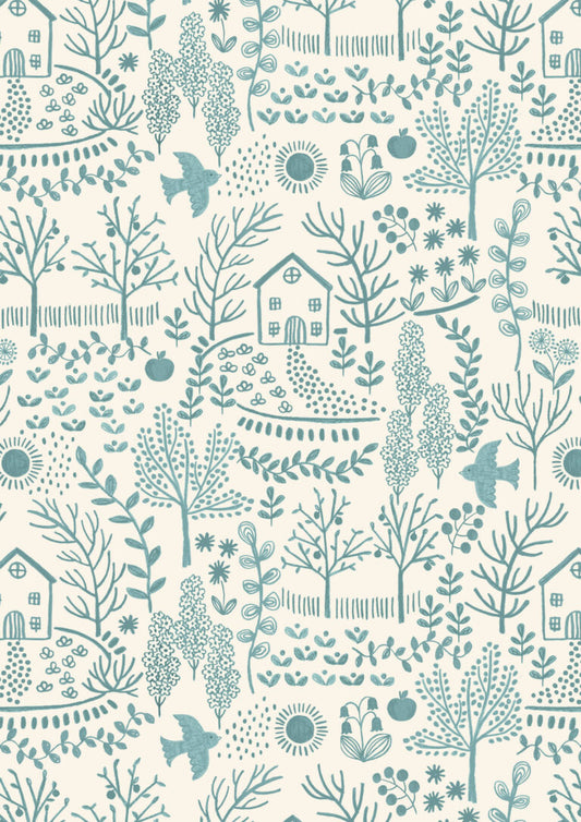 Cosy Home Home and Garden Cream A940A by Lewis and Irene (sold in 25cm increments)