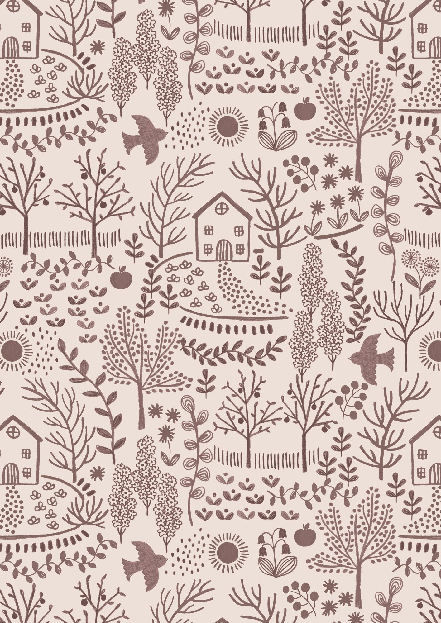 Cosy Home Home and Garden Autumn Mist A940C by Lewis and Irene (sold in 25cm increments)