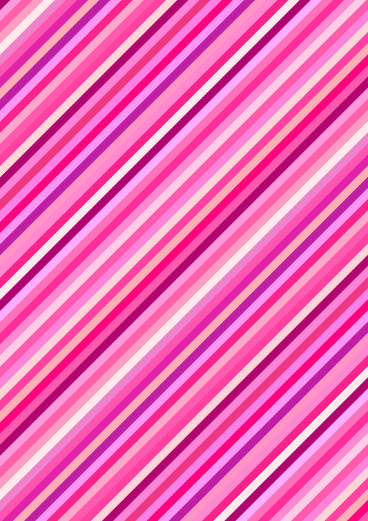 Animal Alphabet Pink Stripes A973B by Lewis and Irene (sold in 25cm increments)