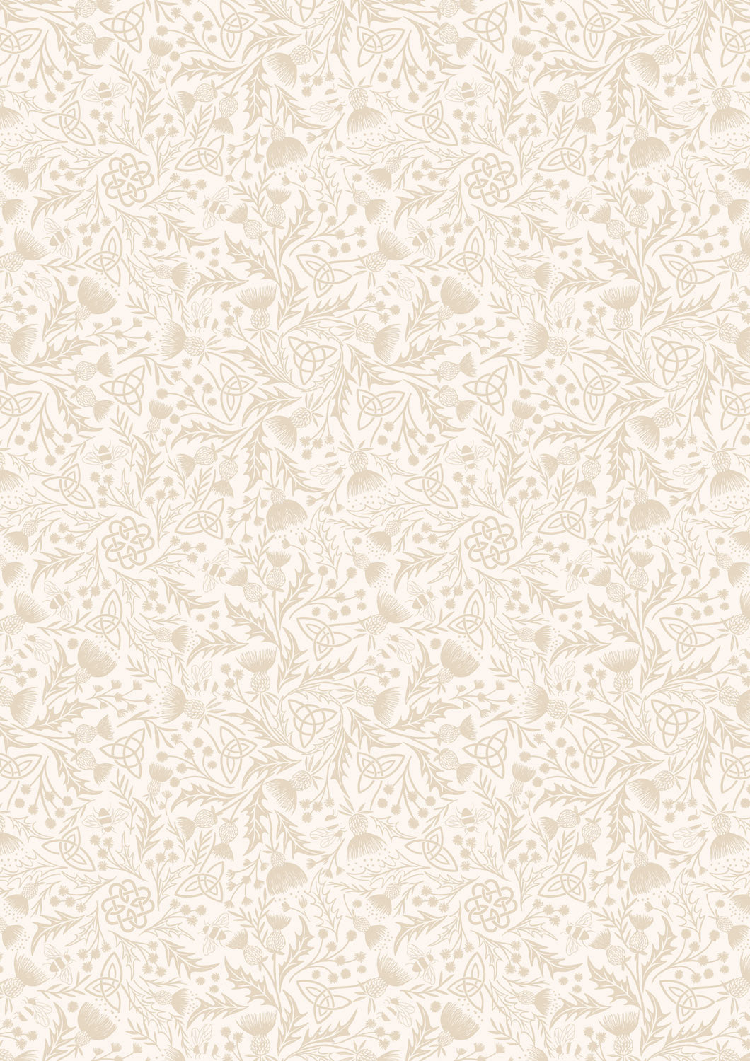 A Celtic Summer Celtic Thistle Cream A990A by Lewis and Irene (sold in 25cm increments)