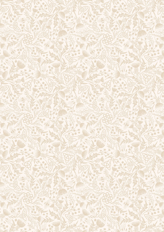 A Celtic Summer Celtic Thistle Cream A990A by Lewis and Irene (sold in 25cm increments)