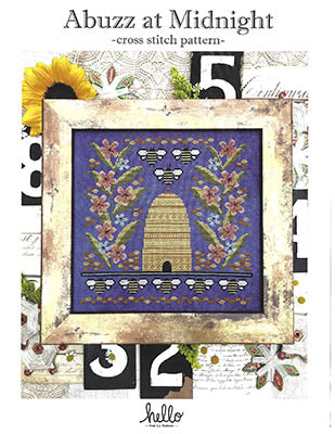 Abuzz at Midnight Cross Stitch Pattern Hello from Liz Mathews