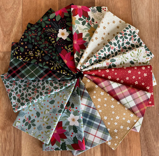 All is Bright Fat Eighth Bundle by Stuart Hillard for Lewis & Irene Fabrics