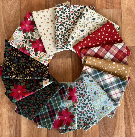 All is Bright Fat Quarter Bundle by Stuart Hillard for Lewis & Irene Fabrics
