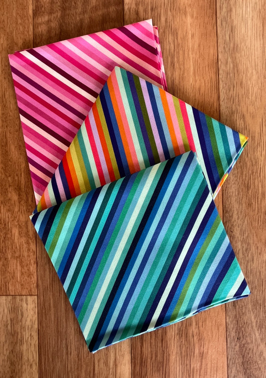 Animal Alphabet Stripes Fat Quarter Bundle by Lewis and Irene