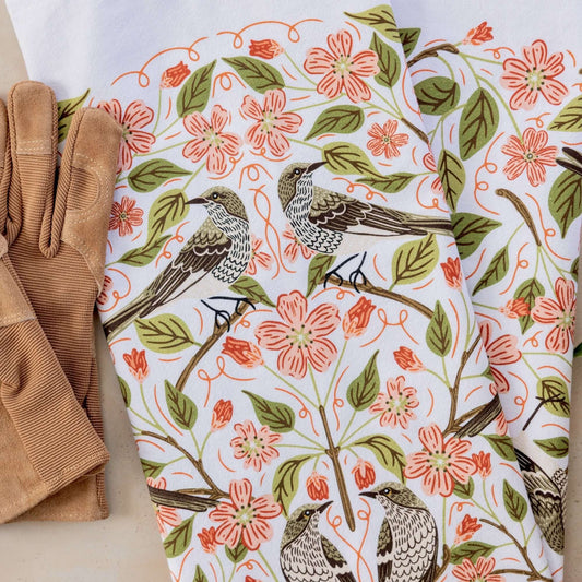 Apple Blossom Tea Towel by Gingiber