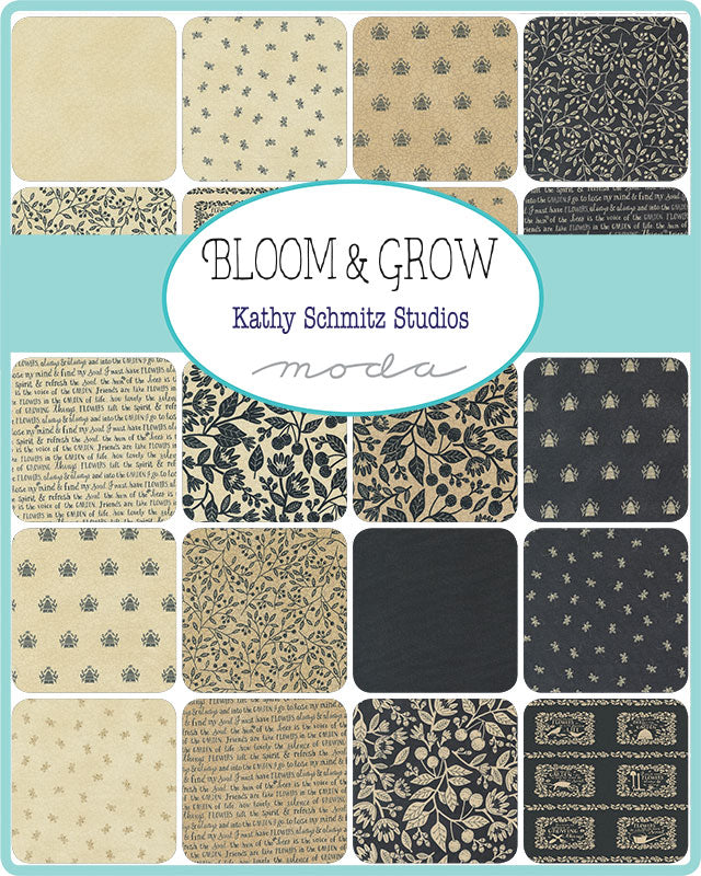 Bloom and Grow Mini Charm Pack by Kathy Schmitz Studios for Moda Fabrics