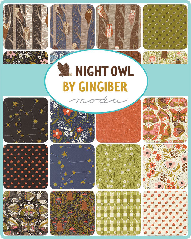Night Owl Fat Quarter Bundle by Gingiber for Moda Fabrics
