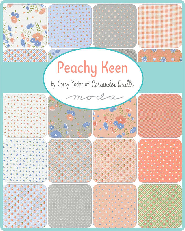 Peachy Keen Fat Quarter Bundle by Corey Yoder of Coriander Quilts for Moda fabrics