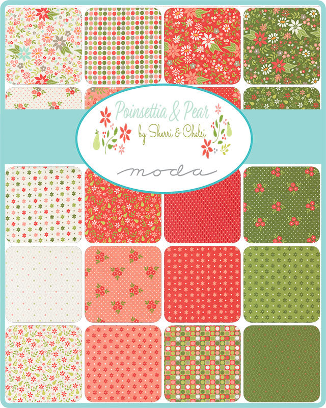 Poinsettia & Pear Fat Quarter Bundle by Sherri & Chelsi for Moda fabrics