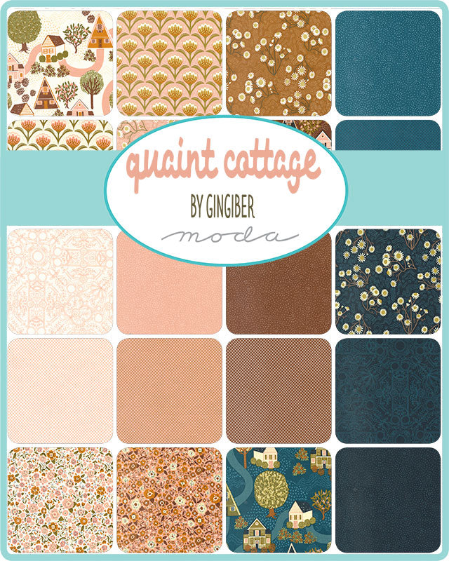 Quaint Cottage Mini Charm Pack by Gingiber for Moda Fabrics