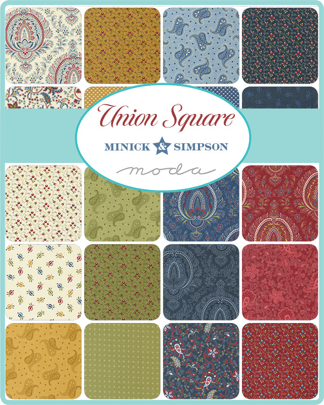 Union Square Cream Red Clever Blends M1495721 by Minick and Simpson for Moda (sold in 25cm increments)