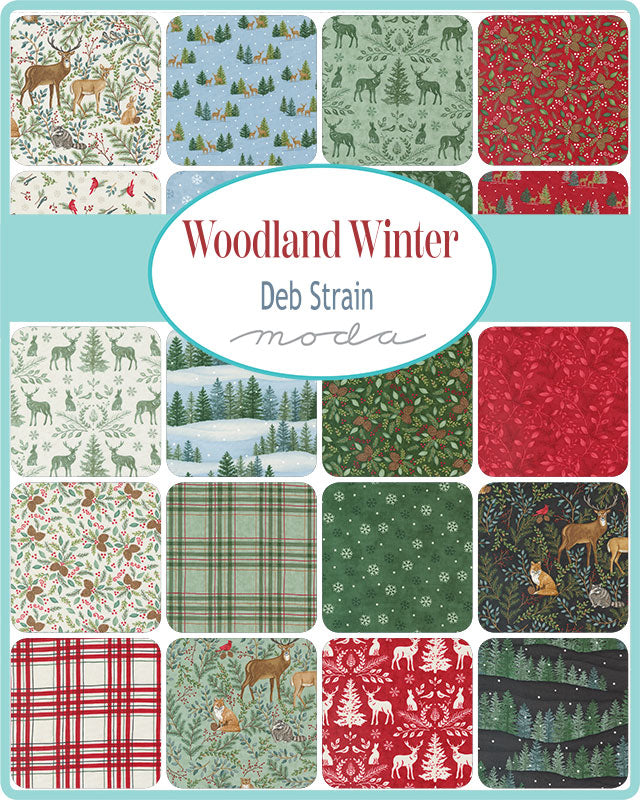 Woodland Winter Fat Quarter Bundle by Deb Strain for Moda Fabrics