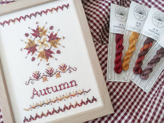 Autumn: A Stitch for All Seasons Cross Stitch Pattern by Mojo Stitches