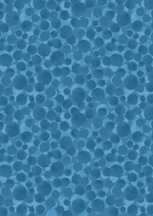 Bumbleberries Cornish Blue BB16 by Lewis and Irene (sold in 25cm increments)