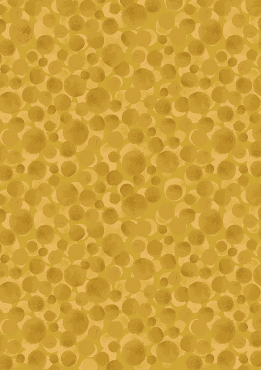 Bumbleberries Gold (metallic) BB151 by Lewis and Irene (sold in 25cm increments)