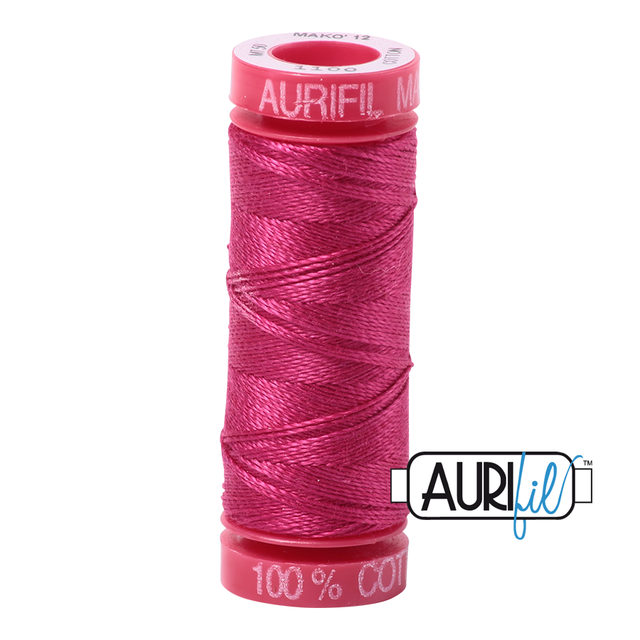 Aurifil Red Plum 1100 12wt Cotton 50m Spool